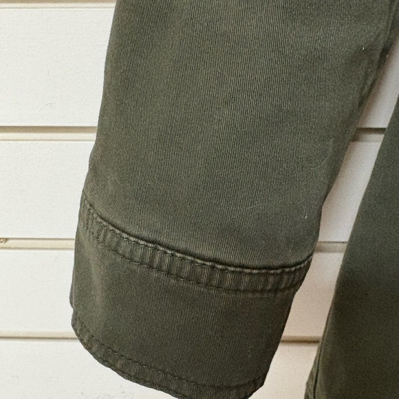 Banana Republic Olive Green Faux Fur Hooded Parka Jacket Size Small Utility Coat - Picture 6 of 9